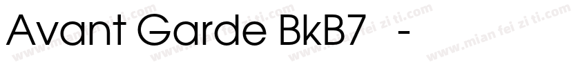 Avant Garde BkB7 粗体字体转换